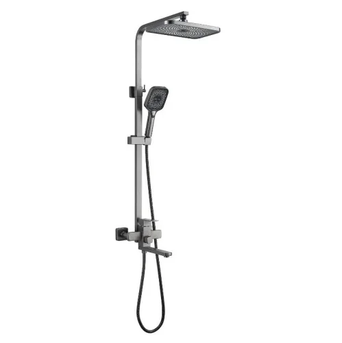 Душевая система Shevanik S7036T нержавеющая сталь, оружейная сталь (3)