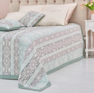 Покрывало хлопковое Этель «Инди» 220х240±5 см, цвет серо-зеленый, 100%хлопок, 300гр/м2 7548492 *1