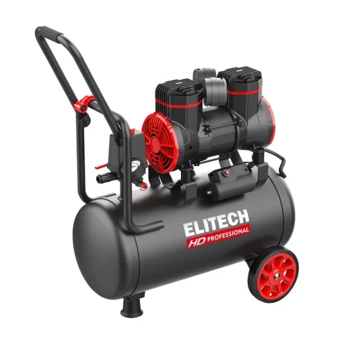 Компрессор Elitech HD ACF300-24S коаксиальный б масл,300л м,1.5кВТ,8бар,2цилиндра,ресив.24л  1