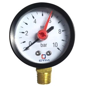 Манометр радиального подключения 1 4 , измерение до 10 бар  CPM14R10 (СТМ)  1