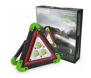 Фонарь Gauss GFL802 15W 800Lm автомобильный Power Bank Li-ion 2400mAh LED GF802  1 12 24