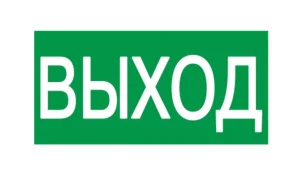 Пиктограмма  Выход  ПЭУ 010 130х260 2502000270 (Световые Технологии)  1