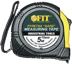 Рулетка 7,5м 25мм обрезиненный корпус фиксатор Fit Хард 17207   1 10