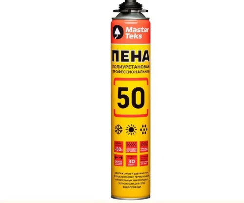Пена полиуретановая MasterTeks 50 ПРО всесезонная 715мл 9413553 9413342  1 12