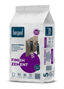 Шпатлевка цементная финишная Finish Zement 5кг Bergauf 1уп=108шт