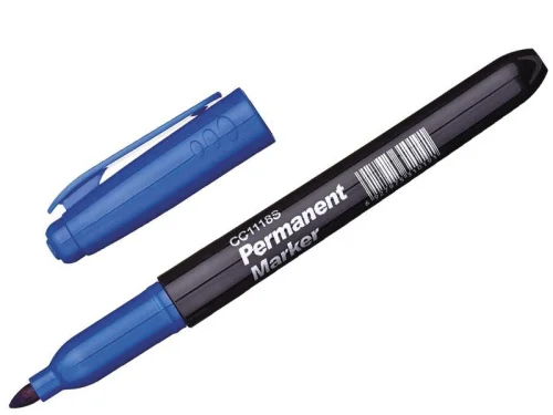 Маркер перманентный синий  1 12
