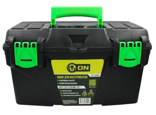 Ящик для инструмента пластиковый с пласт. замком 430х235х250мм 18  съемный лоток ON 25-10-003  1