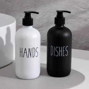 Набор дозаторов д/мыла и моющего средства для кухни 500 мл, стекло 9492944 *1