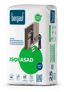 Клей для пенополистирола и минваты Bergauf Isofasad 25кг