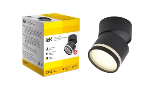 Светильник спот 4034 настенно-потолочный GX53 черн. LT-USB0-4034-GX53-1-K02 (IEK)  1