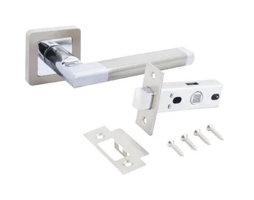 Комплект ручка+защелка АЛЛЮР АРТ  ВЕНСАН  SN CP+L45-8 SN (2682 S45) мат.никель хром  20