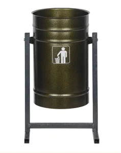Урна для мусора круглая `Космос` (антик бронза) 16 л