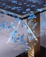 Клеенка 1,37х25м прозрачная с печатью 045(H045а) Mirage (рулон 25 м)