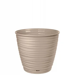 Горшок для цветов с поддоном Idiland Saffron 221610327/01 Бежевый 5,4л d224мм