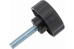 Ручка-барашек D50 с резьбовым штифтом М6х50мм пластик чёрный 1шт пакет Tech-Krep 154201 *1