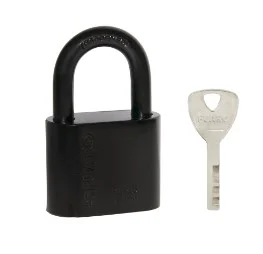 Замок навесной FUARO PL-WEATHER-1540 Black 4 fin key ( PL-15-40) диск.  блистер  6