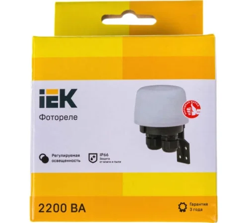 Фотореле ФР 603 2200ВА IP66 бел. LFR20-603-2200-K01 (IEK)  1