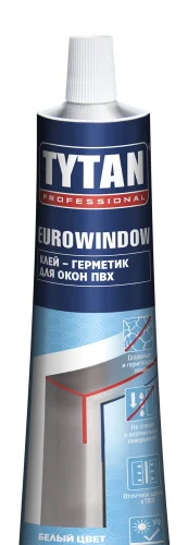 Клей-Герметик ПВХ д окон Professional белый 180гр 95145 (Tytan)  32 (-15)