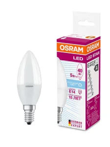 Лампа светодиодная Е14 5Вт 4000K 4058075056886 Osram