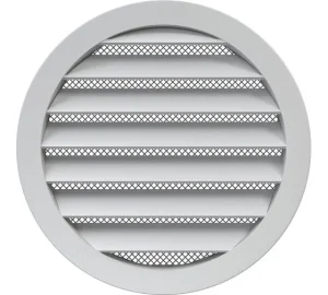 Решетка вентиляционная круглая D125мм алюм с фланцем 10РКМ (Era)