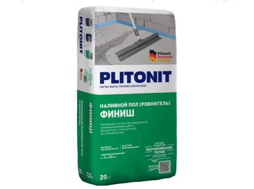 Наливной пол Финиш -20 быстротвердеющий самовыравнивающийся финишный PLITONIT 20 кг Н005921  1 48