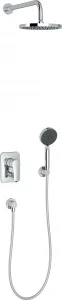 Душевой набор с верх. троп. душем 1 реж. и руч. душем 3 реж. скр.монтажа  Modulo  E30759-CP (Jacob D