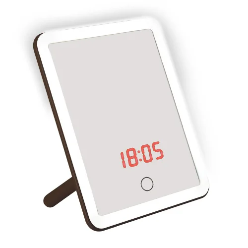 Светильник настольный TLD-591 Brown LED 80Lm 6000K Dimmer T+M зеркало, 4W Сенсорный выключатель ТМ U