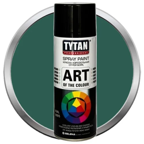Краска аэрозольная Tytan Professional Art of the colour 400мл темно-зеленая 6005 (93687)  1 12