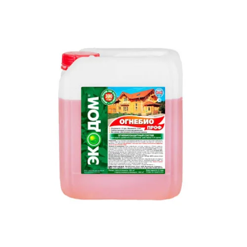 Огнебиозащитный состав ОгнеБиоПроф ЭКОДОМ 11 кг Защита древесины (малиново-красный)  1 60