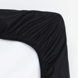 Простыня на резинке Этель 180х200х25см черный, 100% хлопок, поплин 125г/м2 9241765