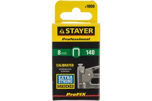 Скобы для степлера 8мм тип 140 G 11 57, калибр 20GA уп-1000шт Stayer Professional 31610-08  1