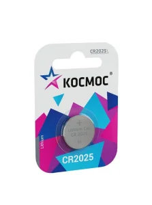 Элемент питания литиевый CR2025 1хBL (блистер 1шт) KOC20251BL Космос