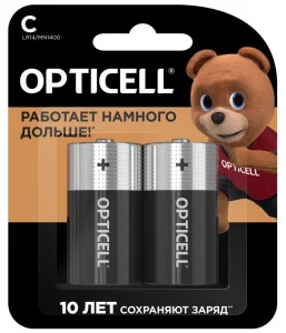Элемент питания алкалиновый C/LR14 (блистер 2шт) 5051004 Basic Opticell