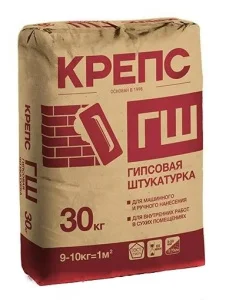 Штукатурка гипсовая Крепс ГШ 30кг УЦЕНКА
