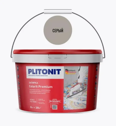 Затирка д швов  Colorit Premium  0.5-13 мм биоцидная серая 2кг 00-00141430 (PLITONIT)  1 6