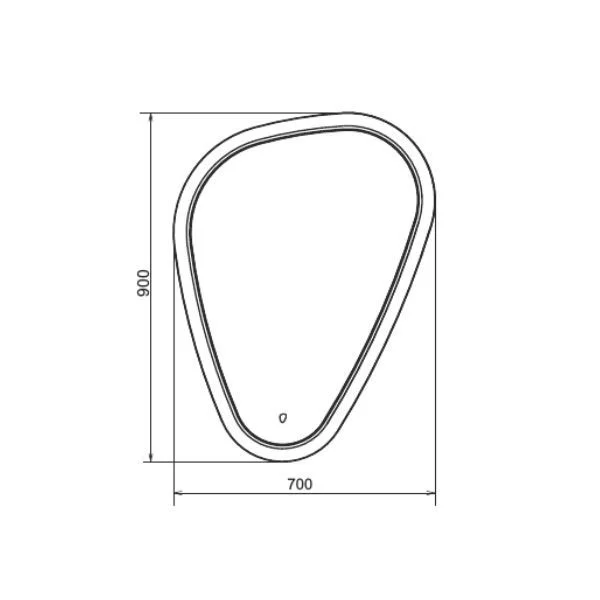 Зеркало с подсветкой Comforty Олеандр-70 00-00014342 900х700мм бесконтактный сенсор