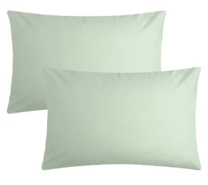 Комплект наволочек Этель 50х70см -2шт светло-зеленый поплин 125 г/м2 7914044