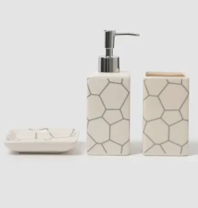 Набор для ванной Жираф 3 предмета (мыльница, дозатор для мыла, стакан) 5224947