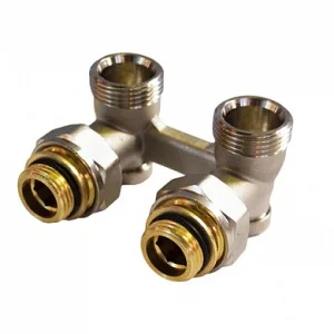 Узел нижнего подключения радиатора 1/2"х3/4" угловой STI Узел нижнего подключения радиатора 1/2"х3/4" угловой STI