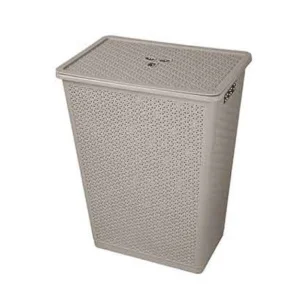 Корзина для белья пластикова 35л "Wenge" 399х272х460мм серый 221306935/04 (IDIland)
