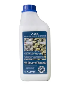 Лак для камня и кирпича полуматовый 1л ЭлитПроф