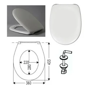 Сиденье д унитаза  Malibu Beach  белое стальное крепление 531822 530750 (Haro)  1