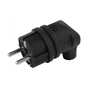 V9-B-IP44 ЭРА Вилка каучуковая с/з 90град 16A IP44 черная (35/350/2100)