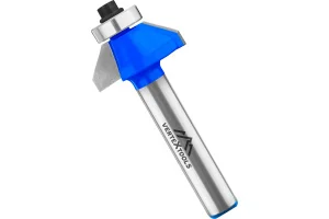 Фреза кромочная конусная с подшипником хвостовик - 8мм, D-25мм, H-10мм, А° - 45°, B-8,5мм, L-54,3мм