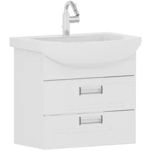 Тумба для ванны подвесная Volna Joli 60.2Y с раковиной Балтика 60 белый