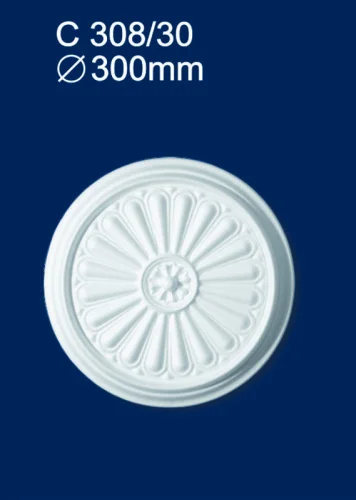 Розетка потолочная D 300 мм С 308 30  белая  1 15