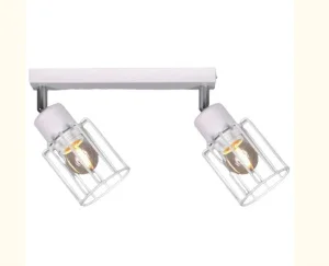 Спот потолочный 86003 2WT+CR WT лофт белый (ЭкономСвет)  1