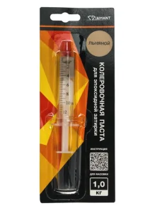 Паста колеровочная для эпоксидной затирки 014 Льняной Диамант 1 кг шприц 4 мл  1