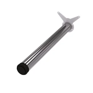 Опора мебельная 820мм регулируемая хром d60 крепление усы+подпятник М1525