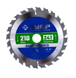 Диск пильный по дереву 210x30 мм 24 зуба Профессионал ЗУБР 36901-210-30-24_z01  1